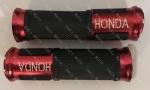 Ручки руля HONDA  пара алюминиевый отбойник (Бордовый)